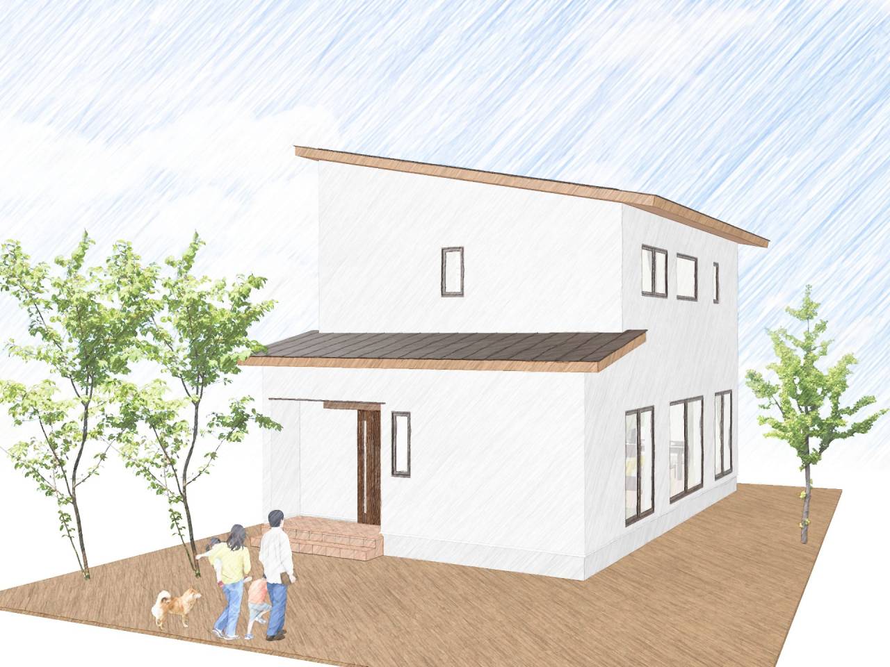 松山市北梅本町にて完成見学会開催「３つの動線と吹き抜のある家」終了いたしました。